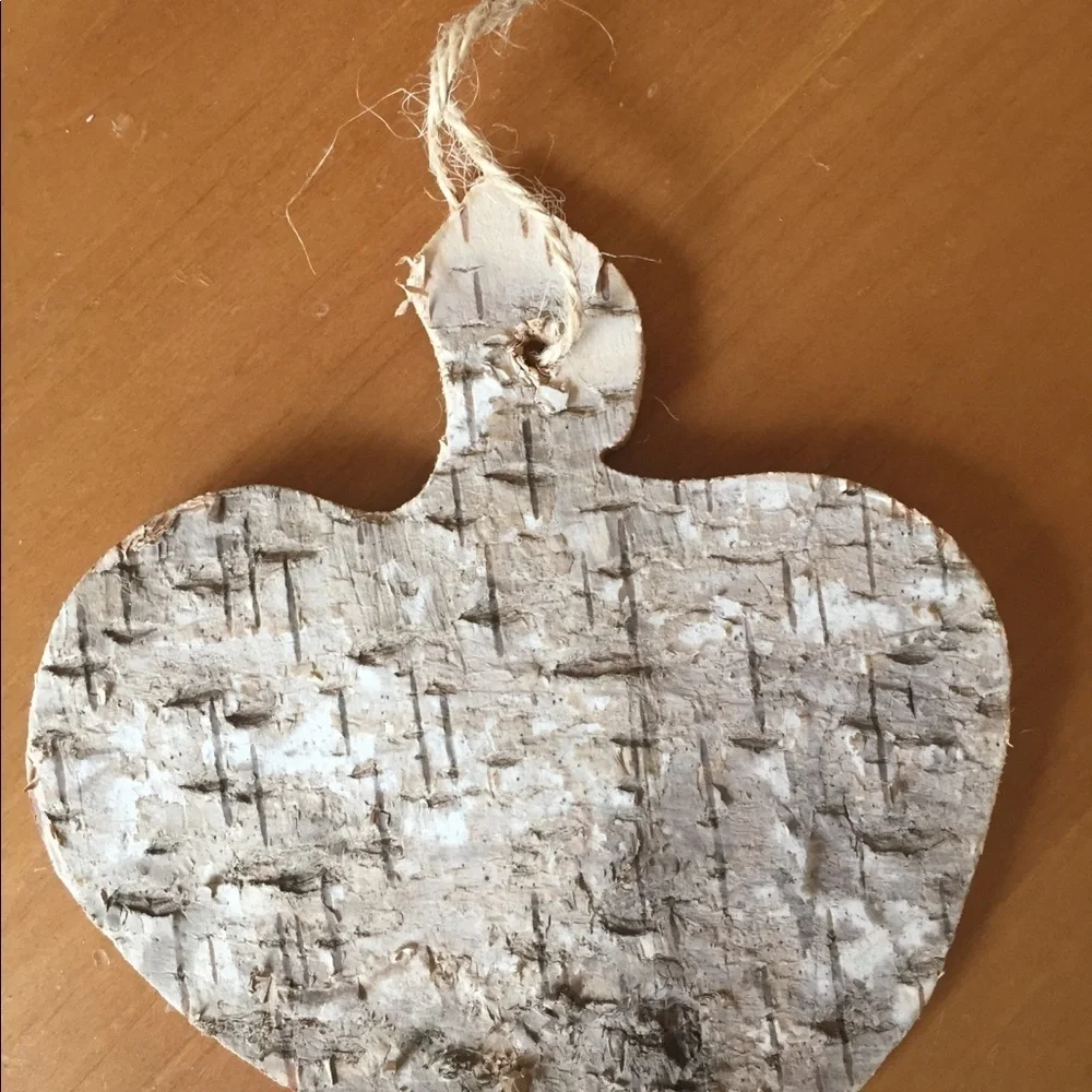 Birch bark rustic fall pumpkin ornament garland